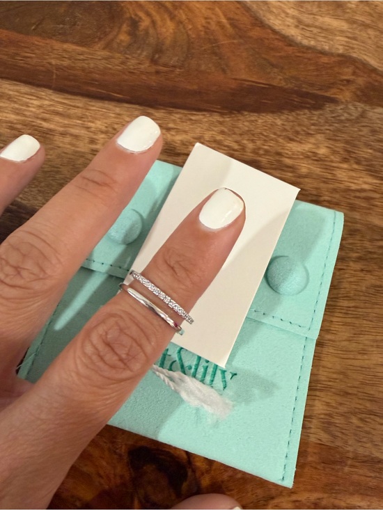 Mint&Lilly Jewelry - Mint & Lilly Double Band Pave Ring